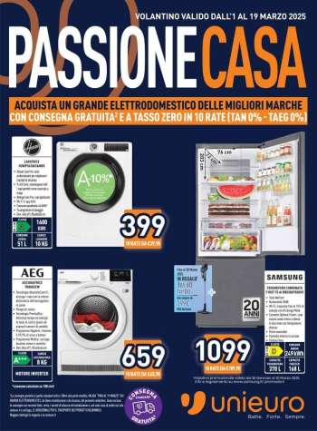 Volantino Unieuro - 1/3/2025 - 19/3/2025.