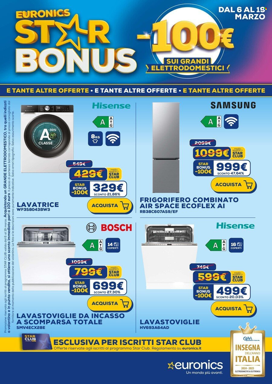 Volantino Euronics - 6/3/2025 - 19/3/2025. Pagina 1