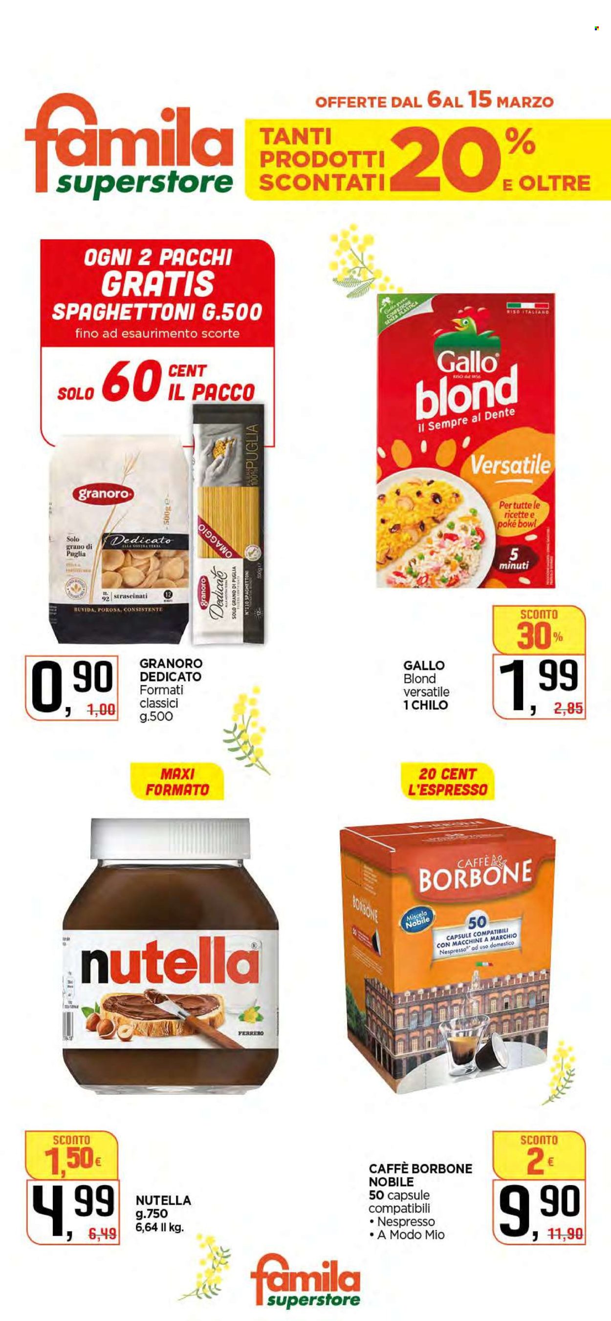 Volantino Famila - 6/3/2025 - 15/3/2025. Pagina 1