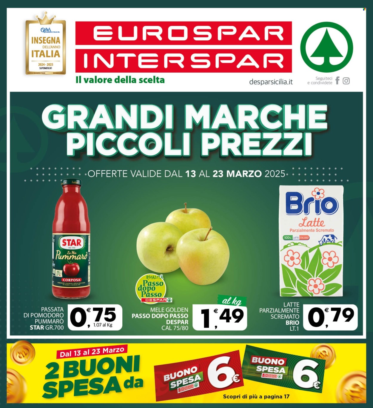 Volantino Eurospar - 13/3/2025 - 23/3/2025. Pagina 1