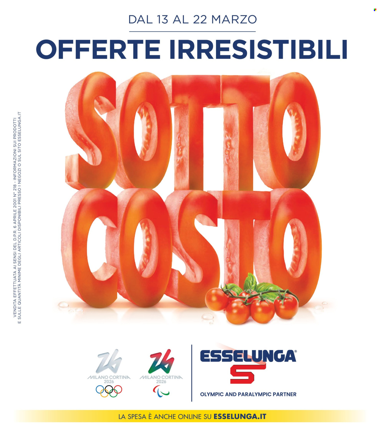 Volantino Esselunga - 13/3/2025 - 22/3/2025. Pagina 1