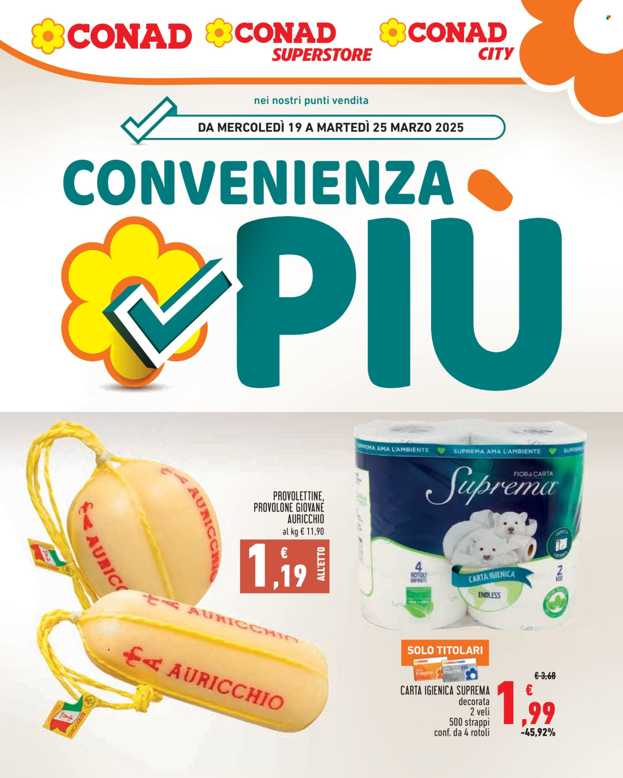 Volantino Conad - 19/3/2025 - 25/3/2025. Pagina 1