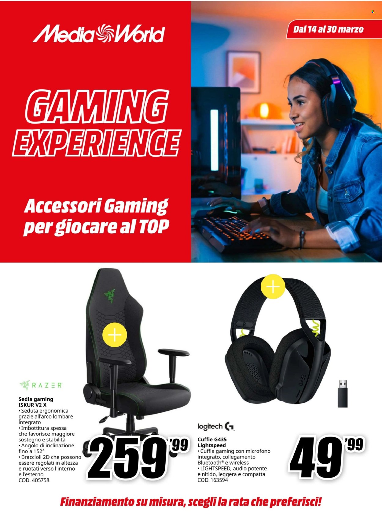 Volantino MediaWorld - 14/3/2025 - 30/3/2025. Pagina 1