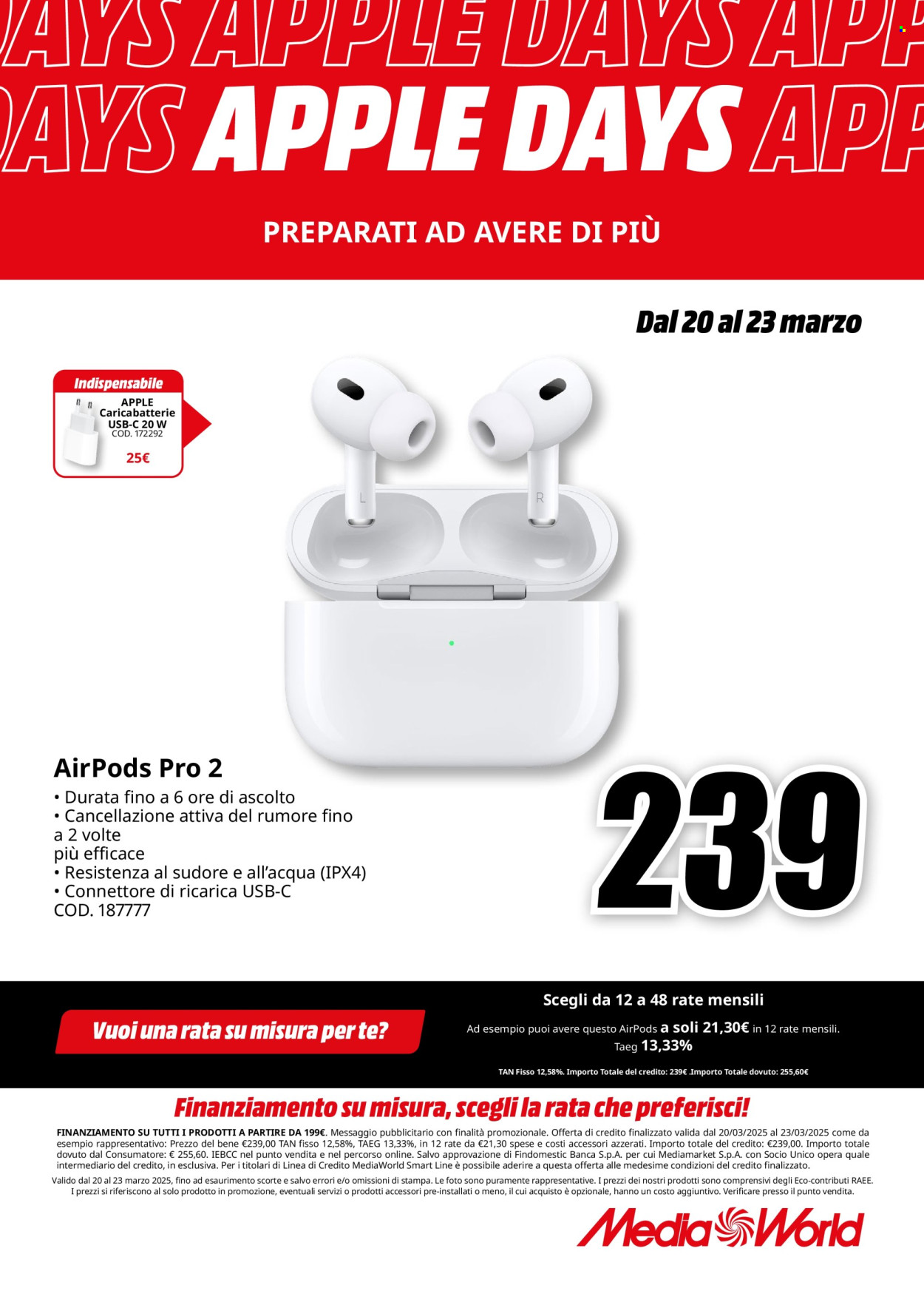 Volantino MediaWorld - 20/3/2025 - 23/3/2025. Pagina 2