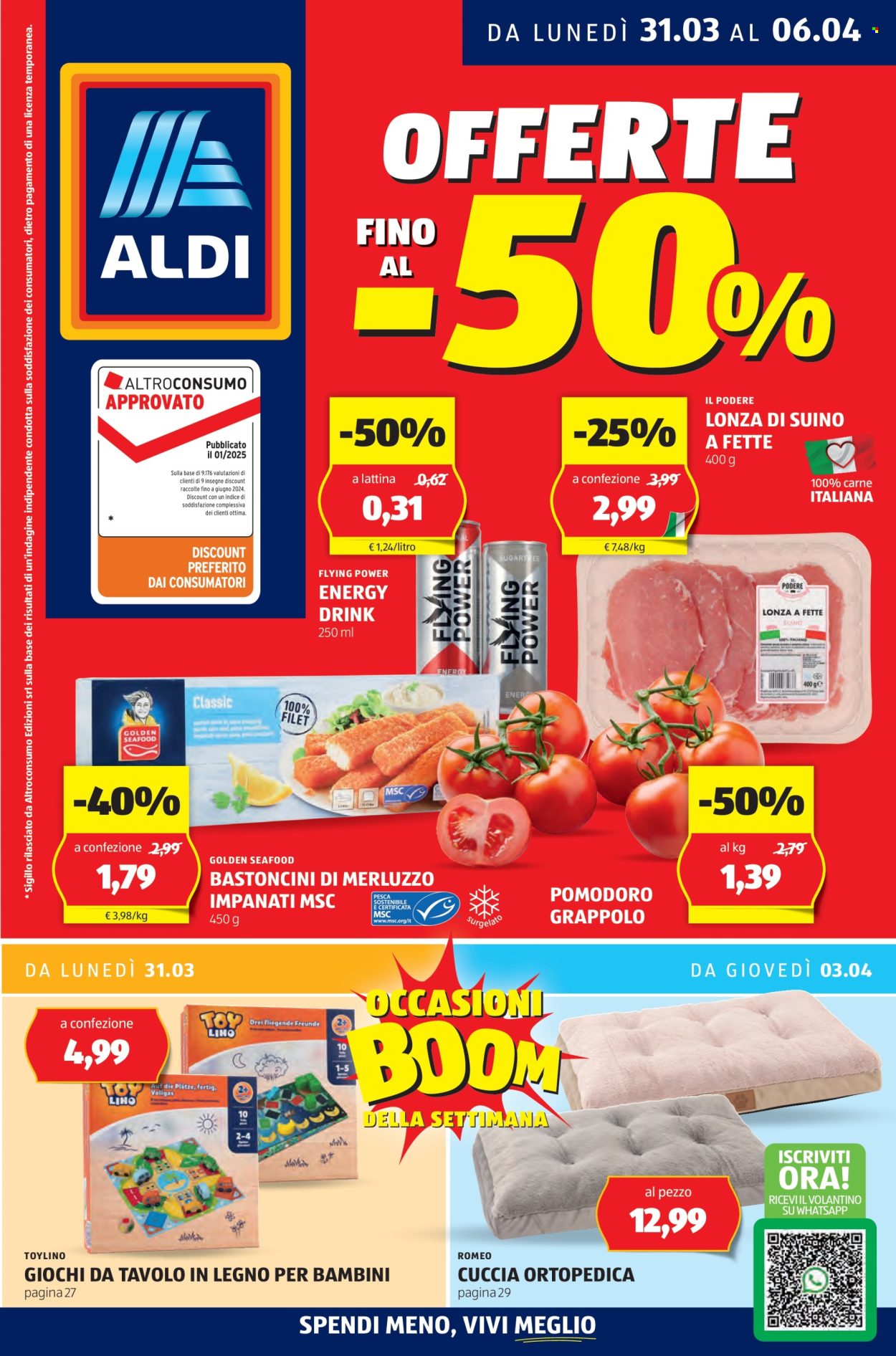 Volantino Aldi - 31/3/2025 - 6/4/2025. Pagina 1