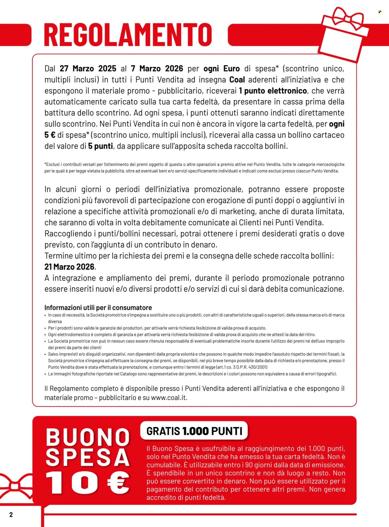 Volantino COAL - 27/3/2025 - 7/3/2026. Pagina 2
