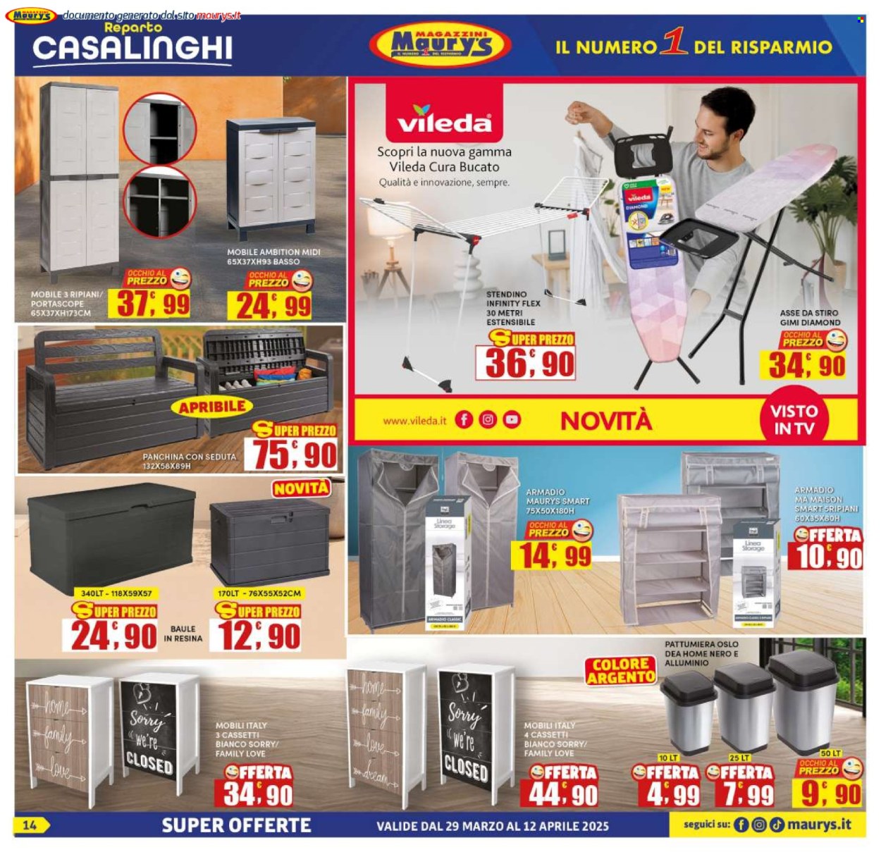 Volantino Maury's - 29/3/2025 - 12/4/2025. Pagina 14