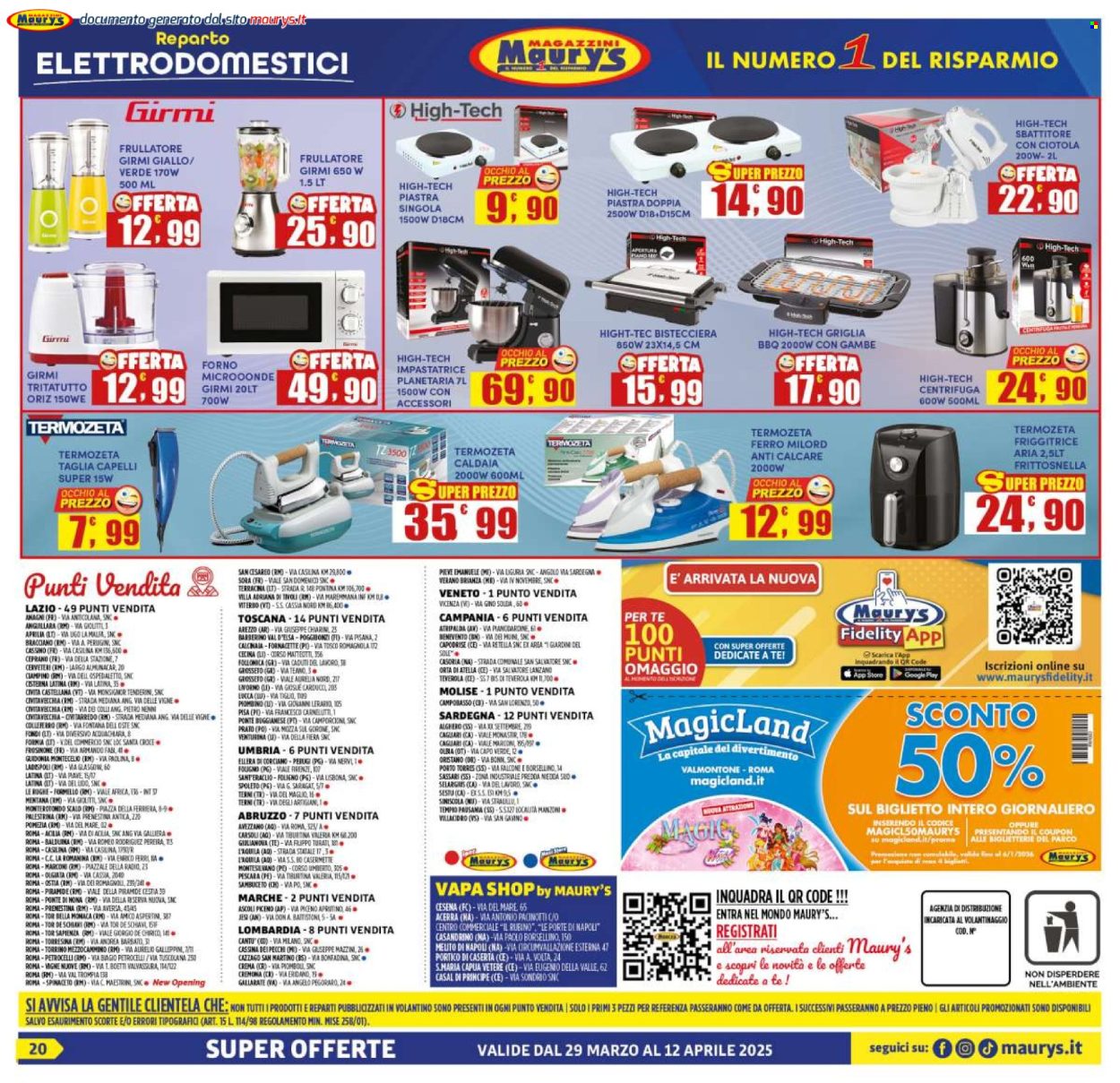 Volantino Maury's - 29/3/2025 - 12/4/2025. Pagina 20