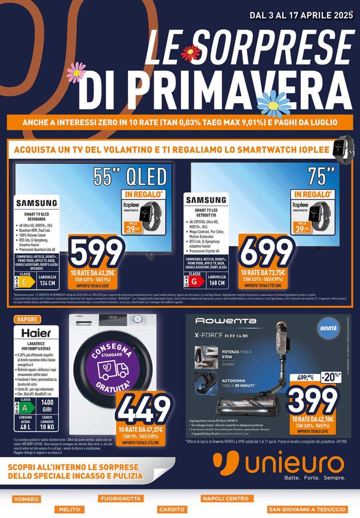Volantino Unieuro - 3/4/2025 - 17/4/2025. Pagina 1