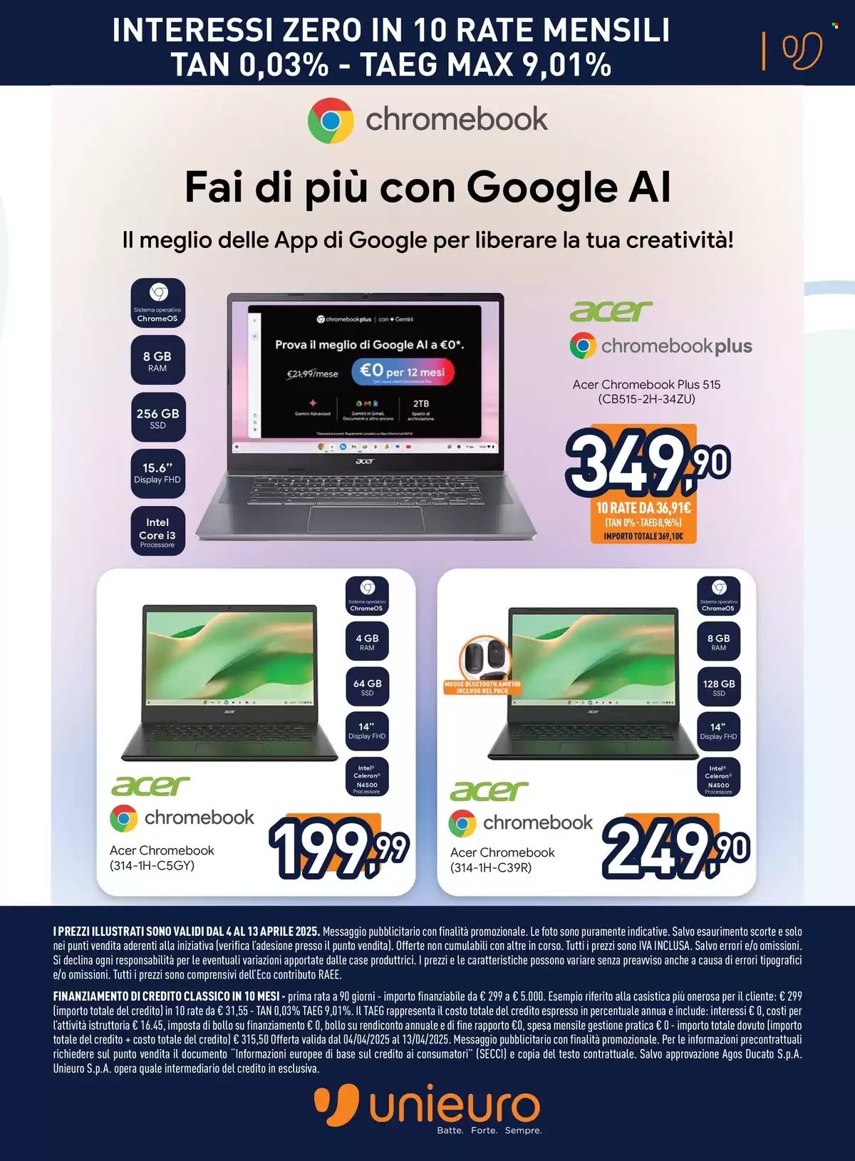 Volantino Unieuro - 4/4/2025 - 13/4/2025. Pagina 7