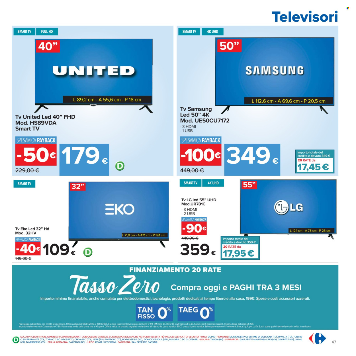 Volantino Carrefour - 8/4/2025 - 21/4/2025. Pagina 47