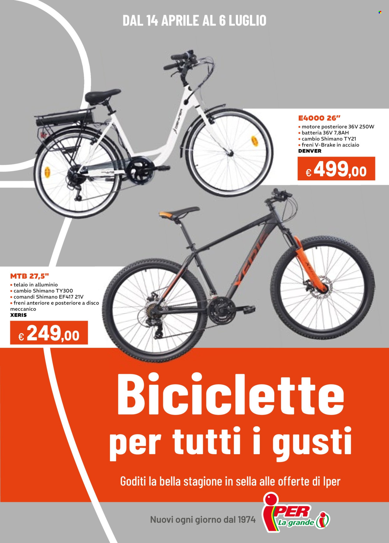 Volantino Iper, La grande i - 14/4/2025 - 6/7/2025. Pagina 1