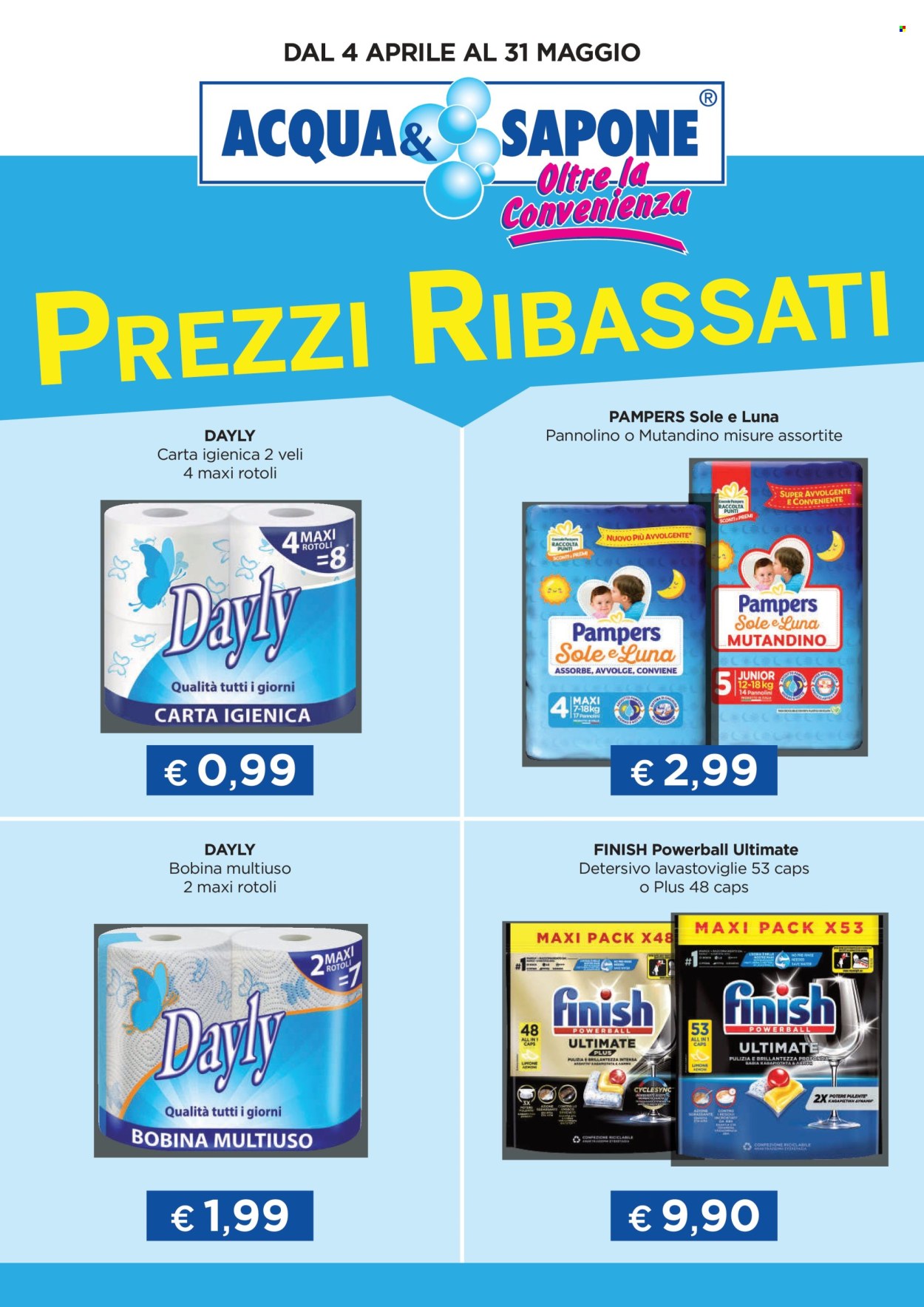 Volantino Acqua & Sapone - 4/4/2025 - 31/5/2025. Pagina 1