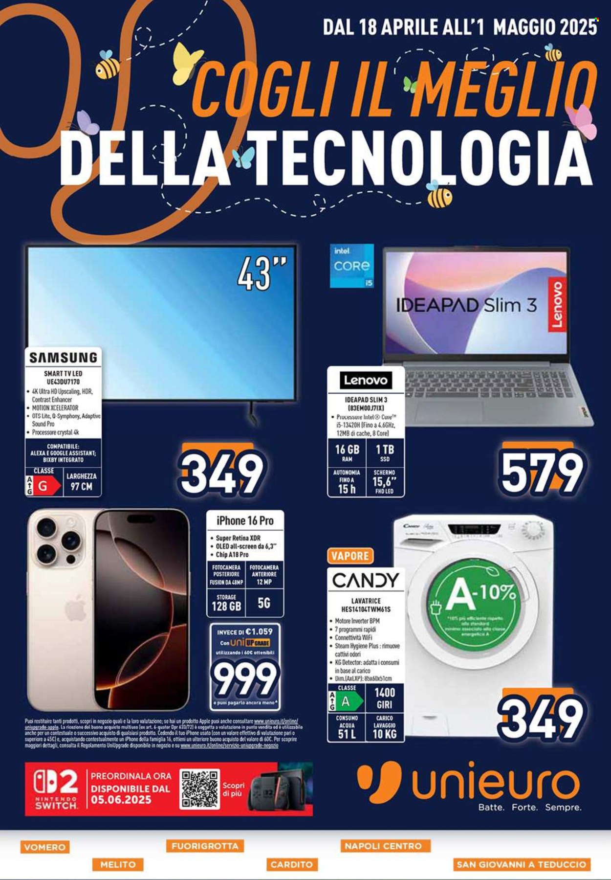 Volantino Unieuro - 18/4/2025 - 1/5/2025. Pagina 1