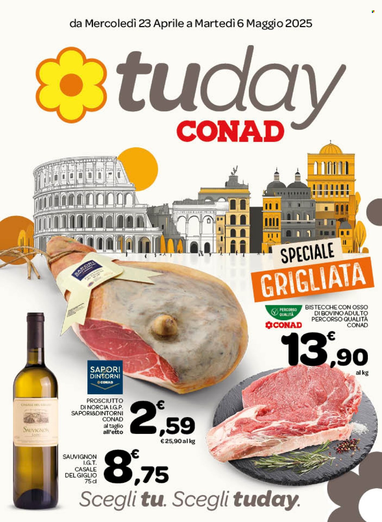 Volantino TuDay Conad - 23/4/2025 - 6/5/2025. Pagina 1