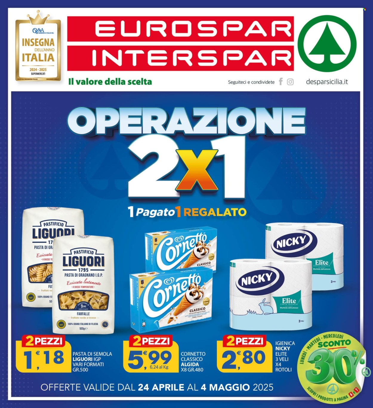 Volantino Eurospar - 24/4/2025 - 4/5/2025. Pagina 1