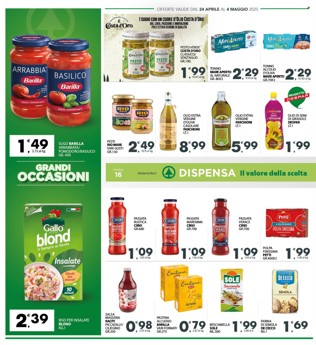 Volantino Eurospar - 24/4/2025 - 4/5/2025. Pagina 16