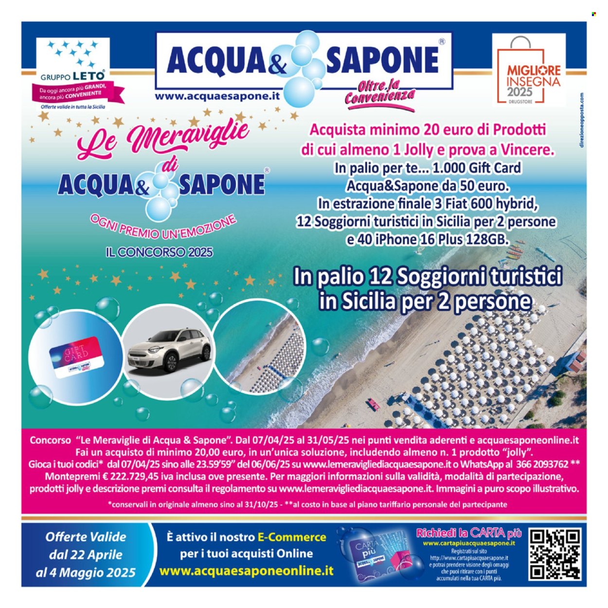 Volantino Acqua & Sapone - 22/4/2025 - 4/5/2025. Pagina 1