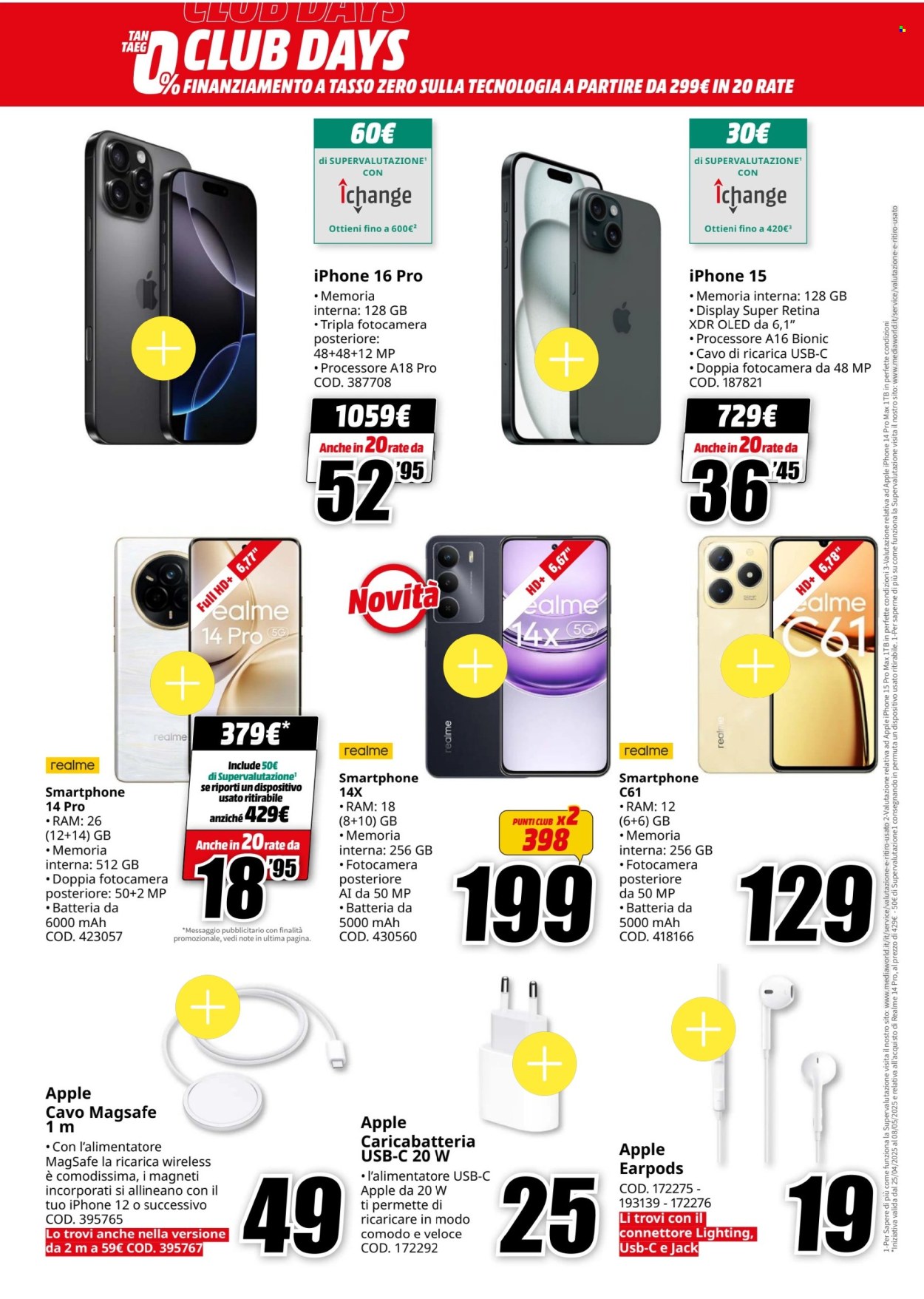 Volantino MediaWorld - 25/4/2025 - 8/5/2025. Pagina 6