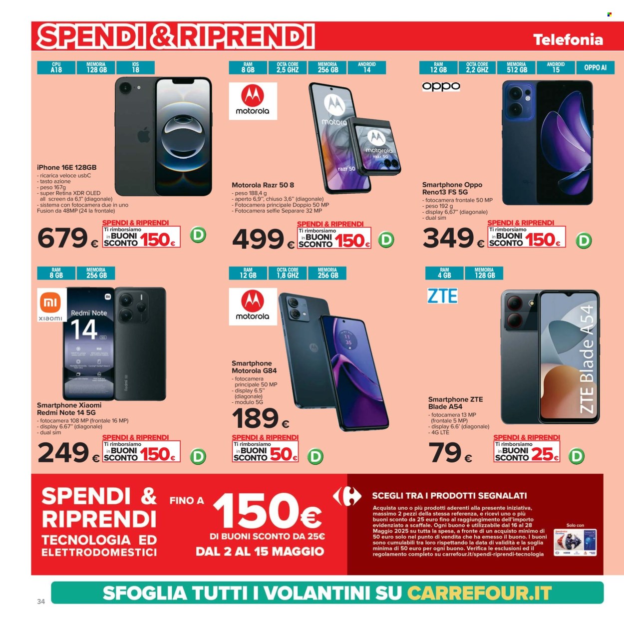Volantino Carrefour - 5/5/2025 - 15/5/2025. Pagina 34