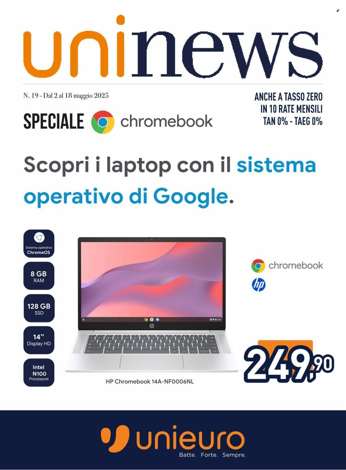 Volantino Unieuro - 2/5/2025 - 18/5/2025. Pagina 1