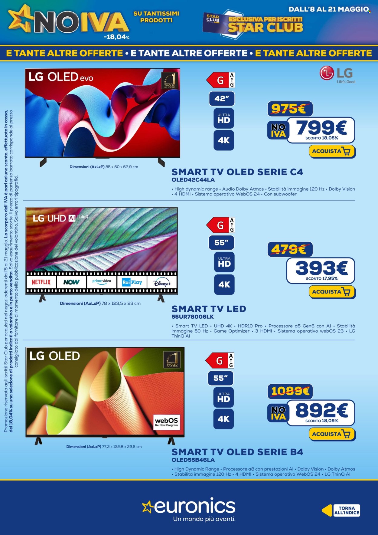 Volantino Euronics - 8/5/2025 - 21/5/2025. Pagina 19