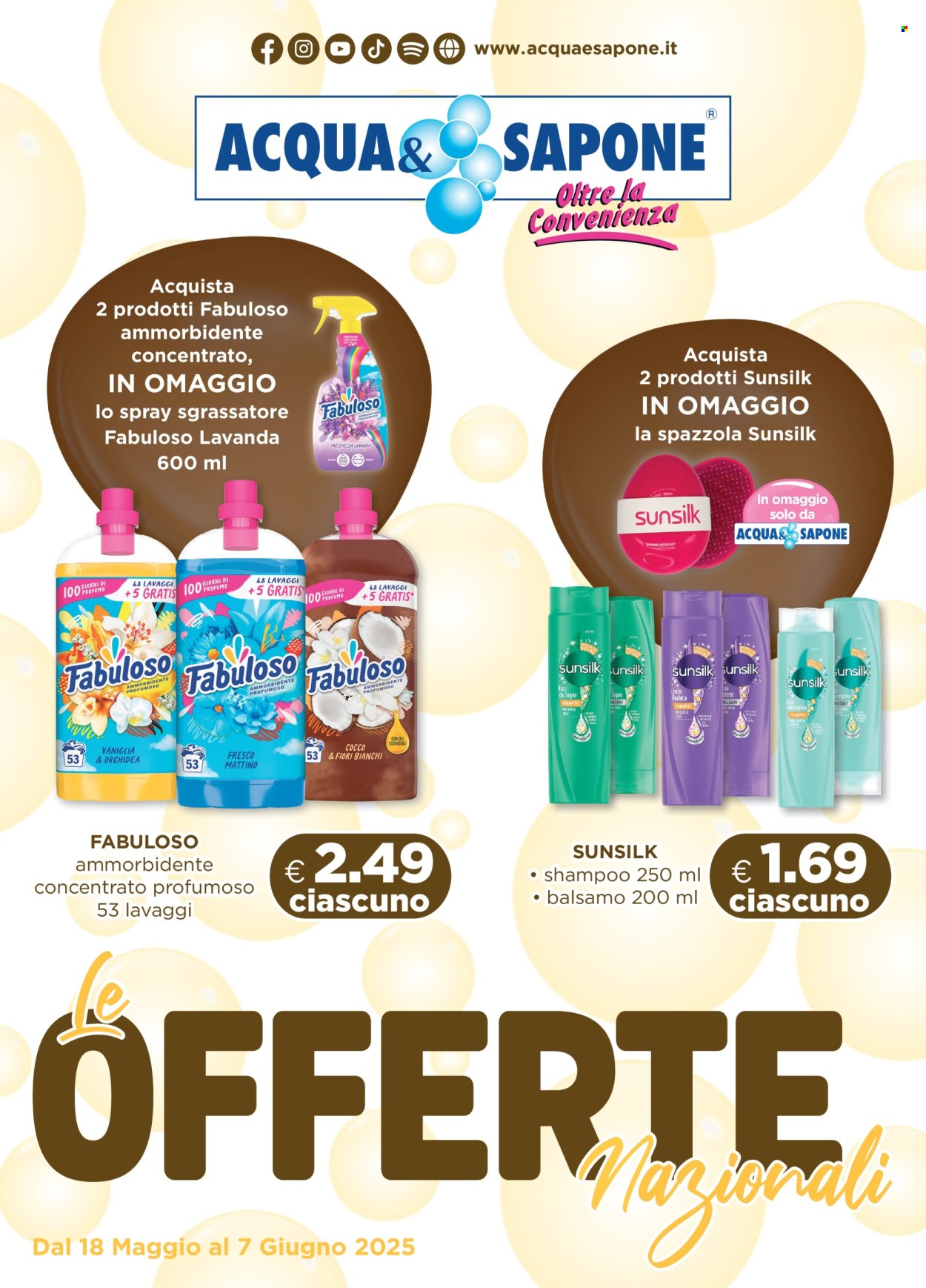 Volantino Acqua & Sapone - 18/5/2025 - 7/6/2025. Pagina 1
