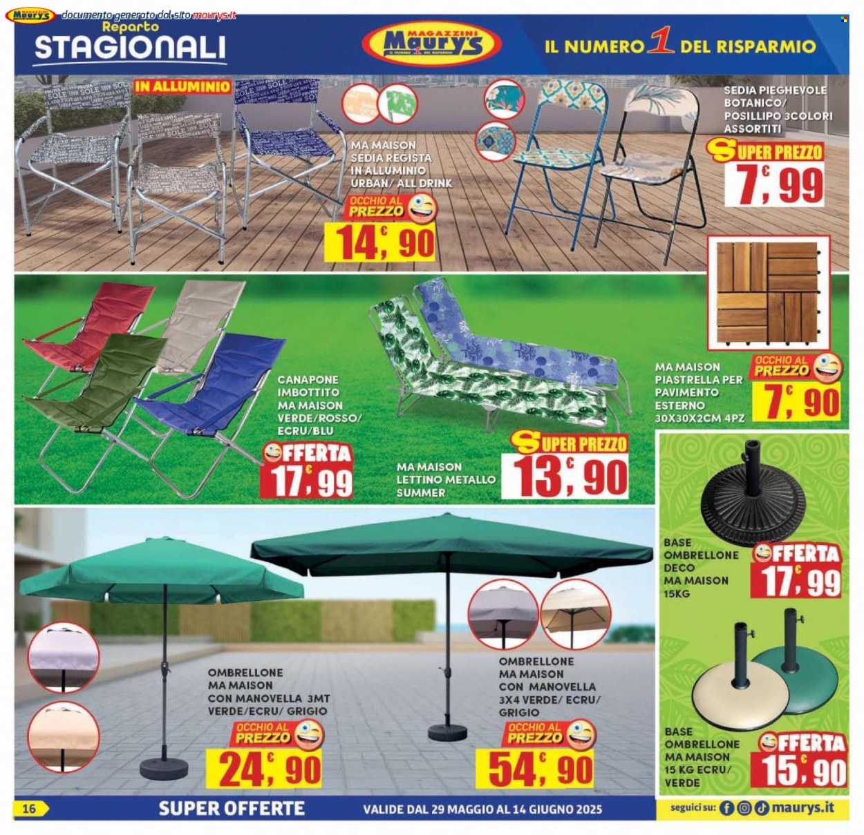Volantino Maury's - 29/5/2025 - 14/6/2025. Pagina 16