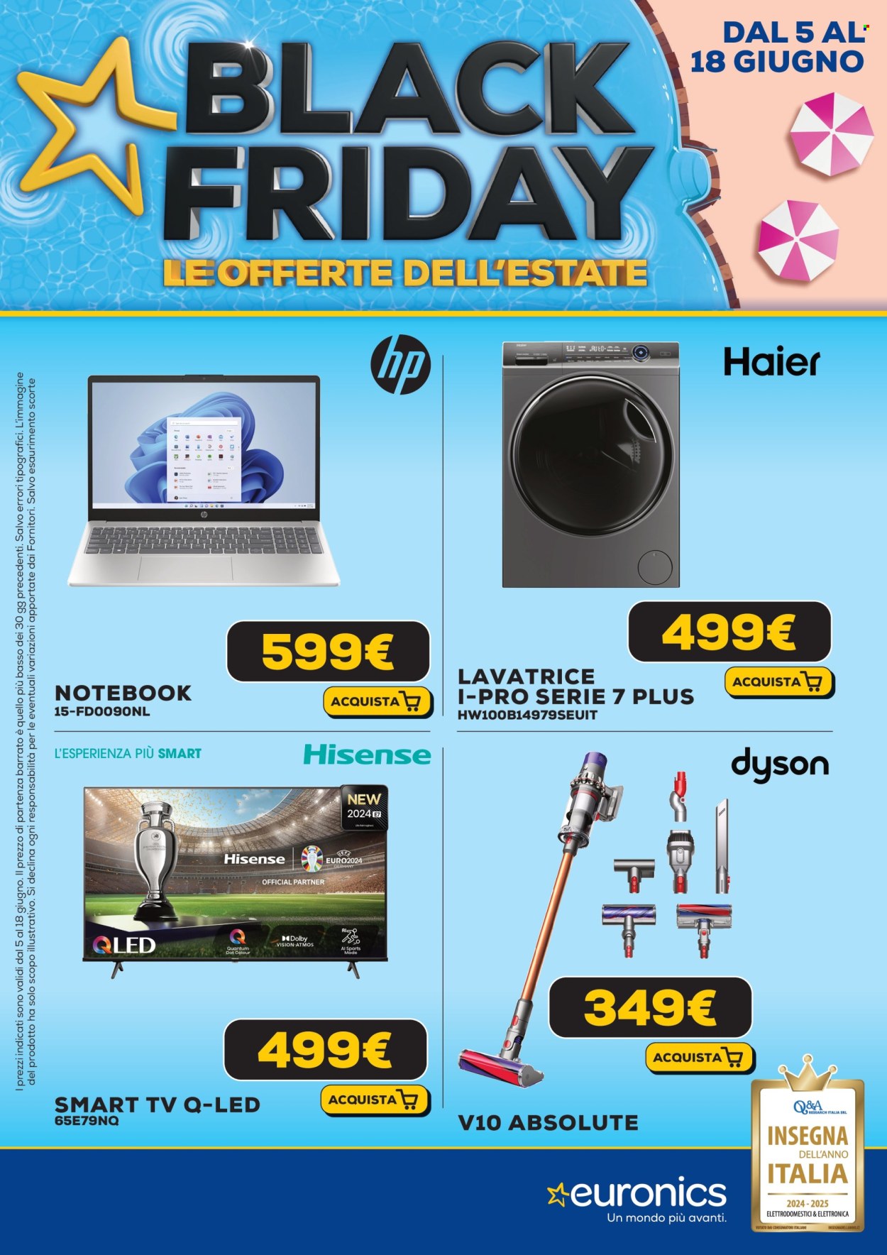 Volantino Euronics - 5/6/2025 - 18/6/2025. Pagina 1