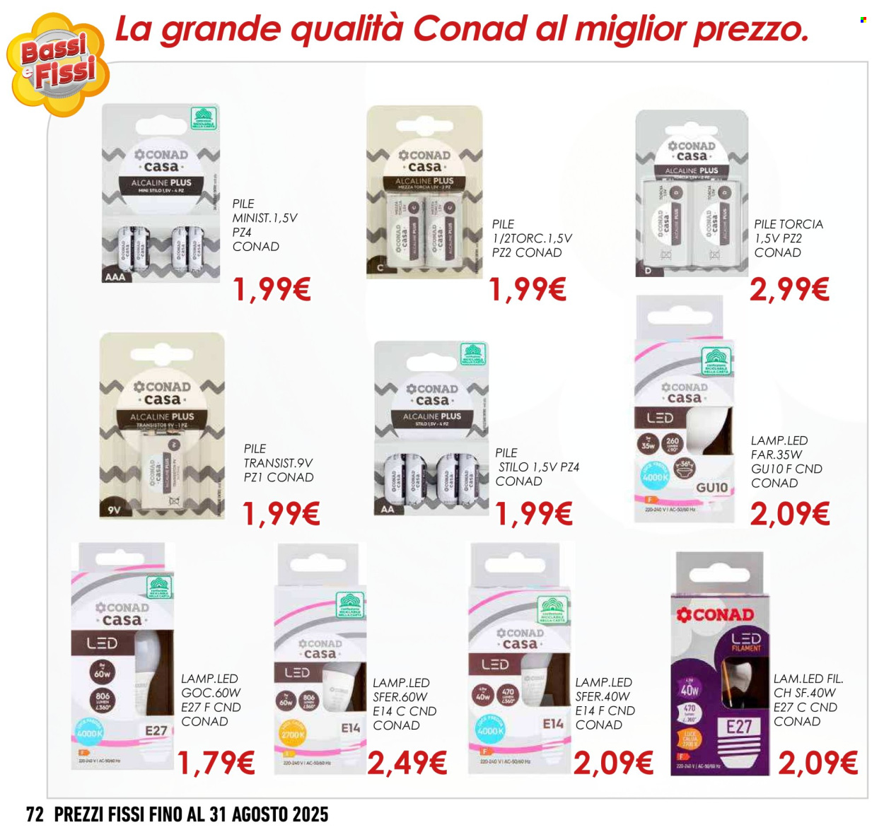Leták Conad - 1.5.2025 - 31.8.2025. Strana 72