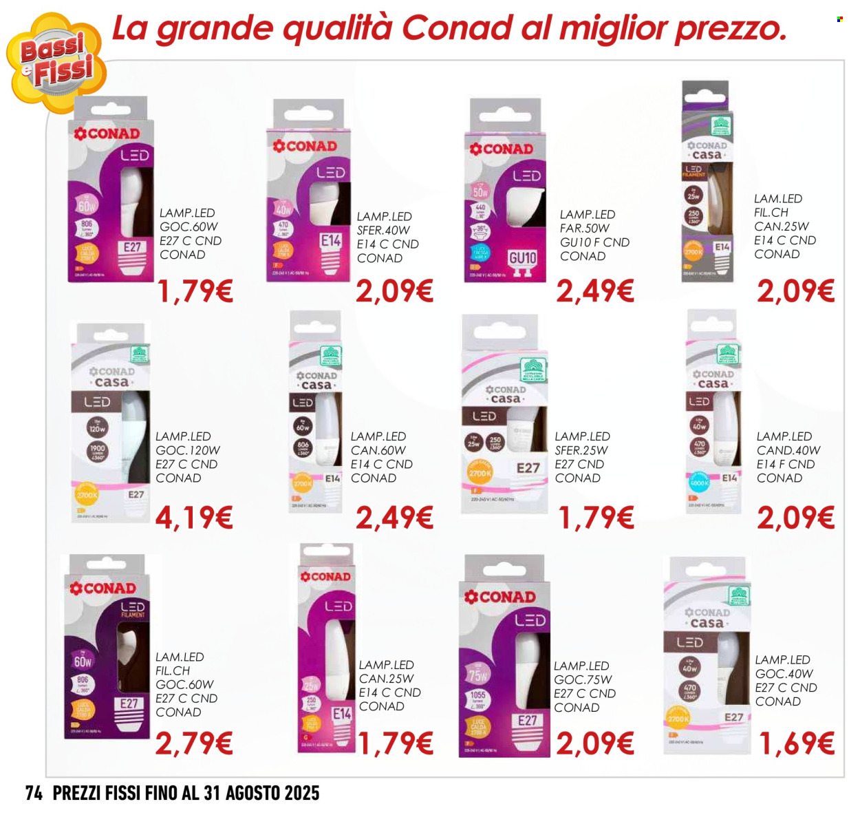 Leták Conad - 1.5.2025 - 31.8.2025. Strana 74
