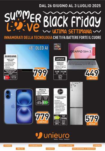 thumbnail - Volantino Unieuro - Summer Love Black Friday ultima settimana!
