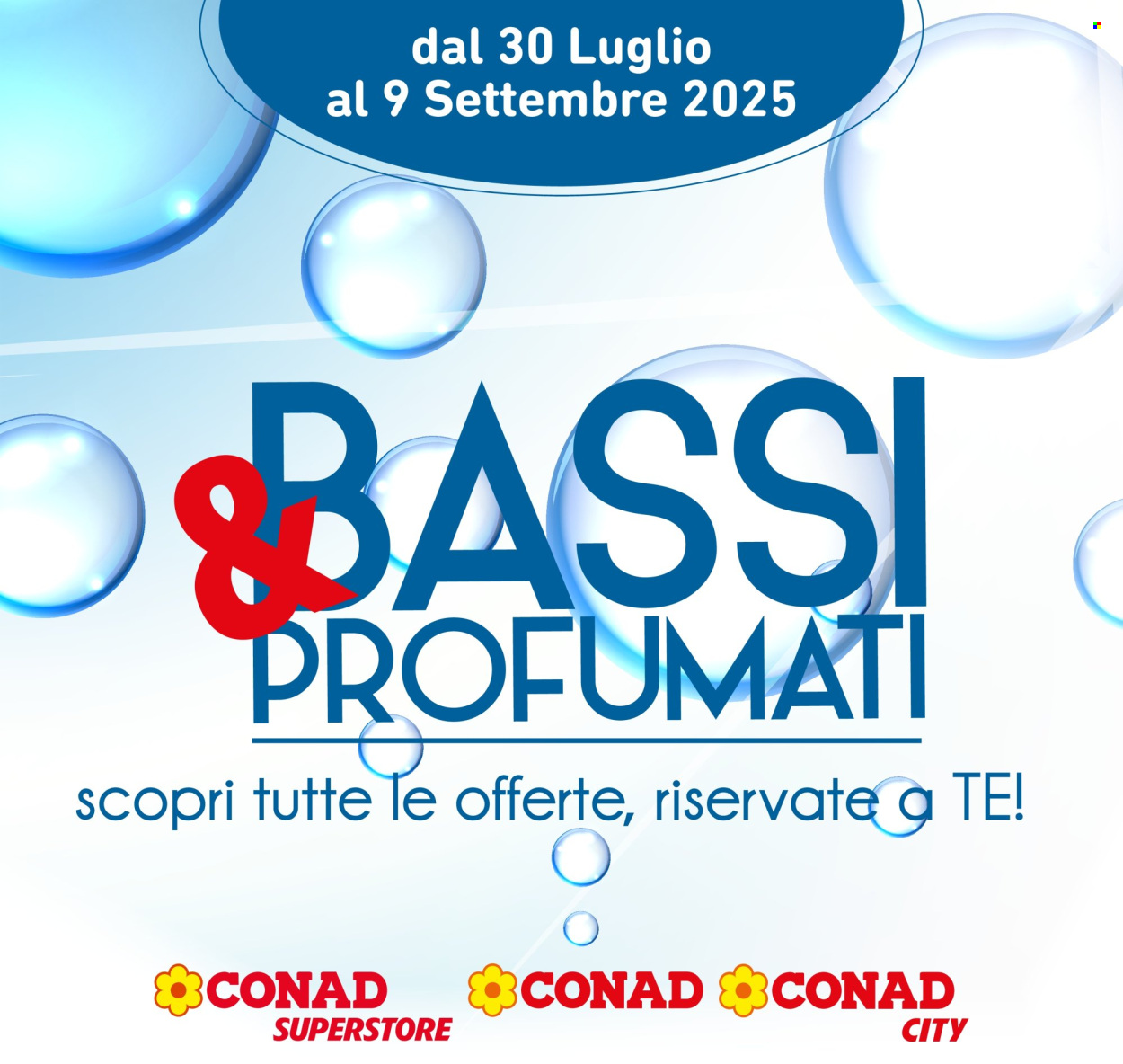 Volantino Conad - 30/7/2025 - 9/9/2025. Pagina 1