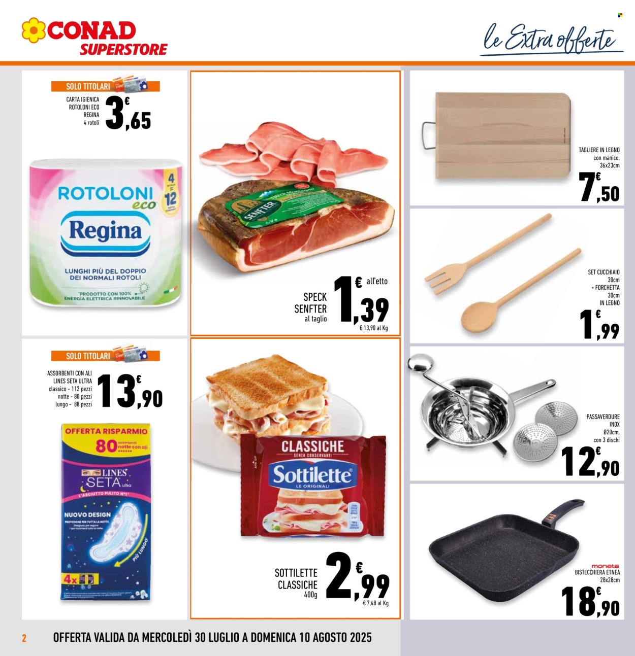 Leták Conad Superstore - 30.7.2025 - 10.8.2025. Strana 2