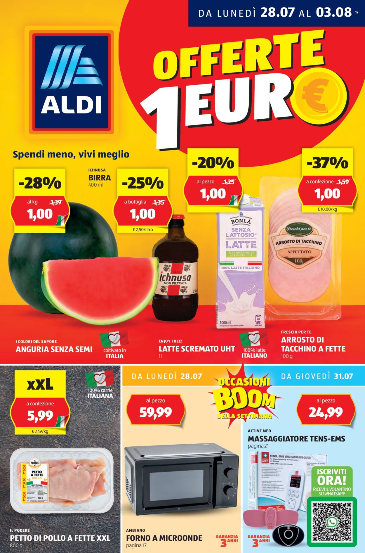 Volantino Aldi - 28/7/2025 - 3/8/2025. Pagina 1