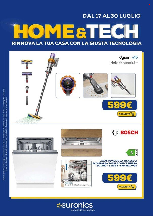 Volantino Euronics - 17/7/2025 - 30/7/2025. Pagina 1