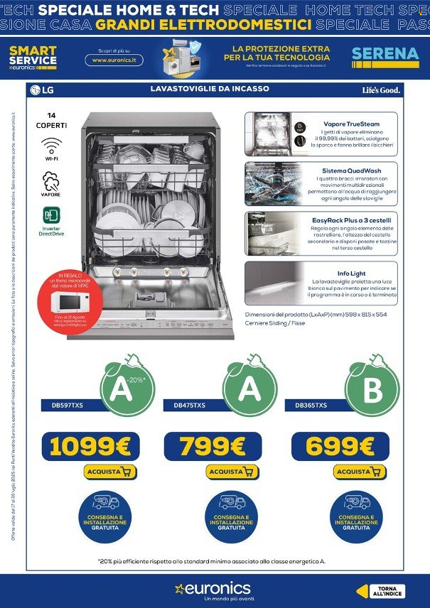 Volantino Euronics - 17/7/2025 - 30/7/2025. Pagina 4
