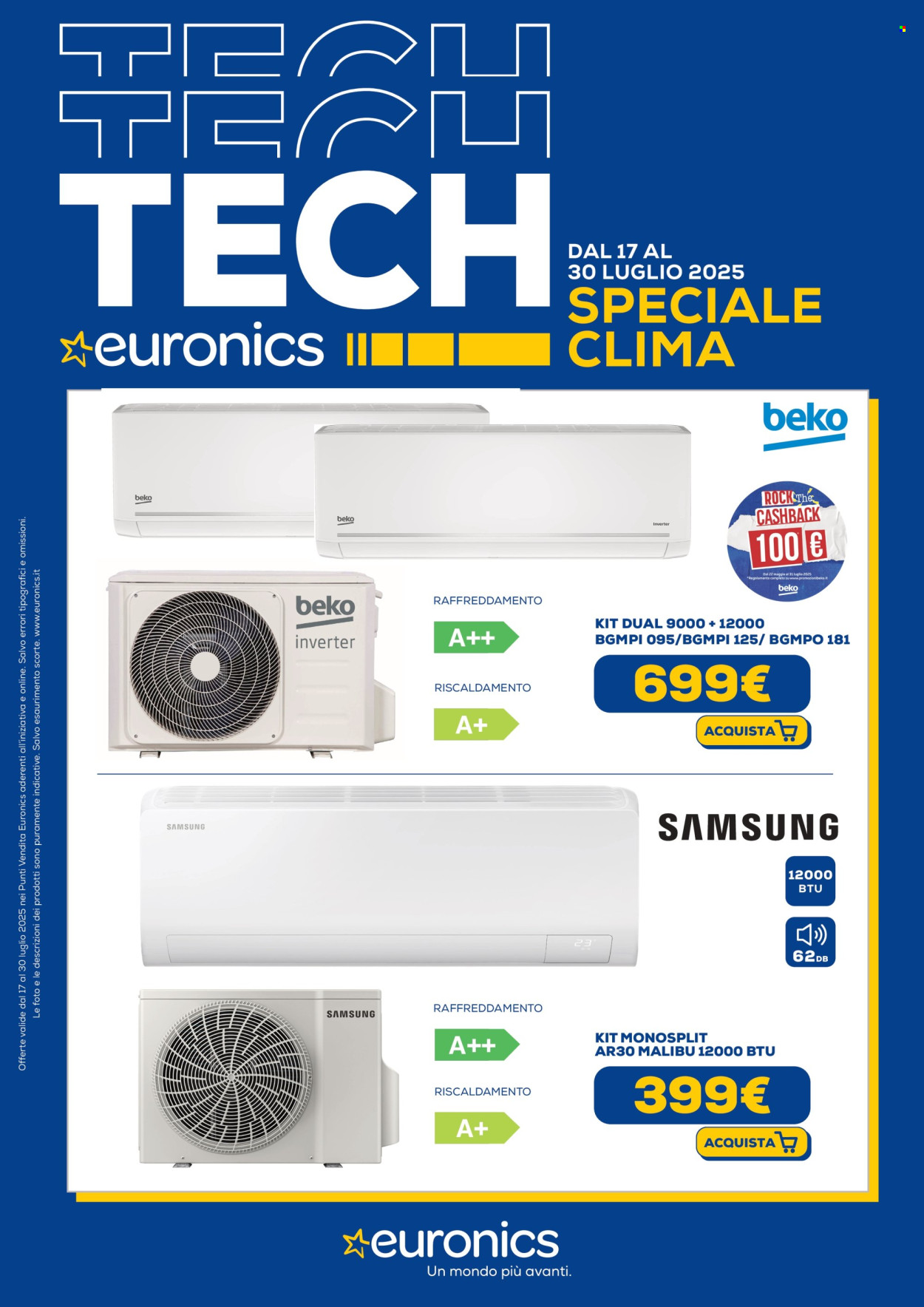 Volantino Euronics - 17/7/2025 - 30/7/2025. Pagina 1