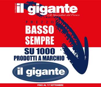 Volantino Il Gigante - 28/7/2025 - 17/9/2025.