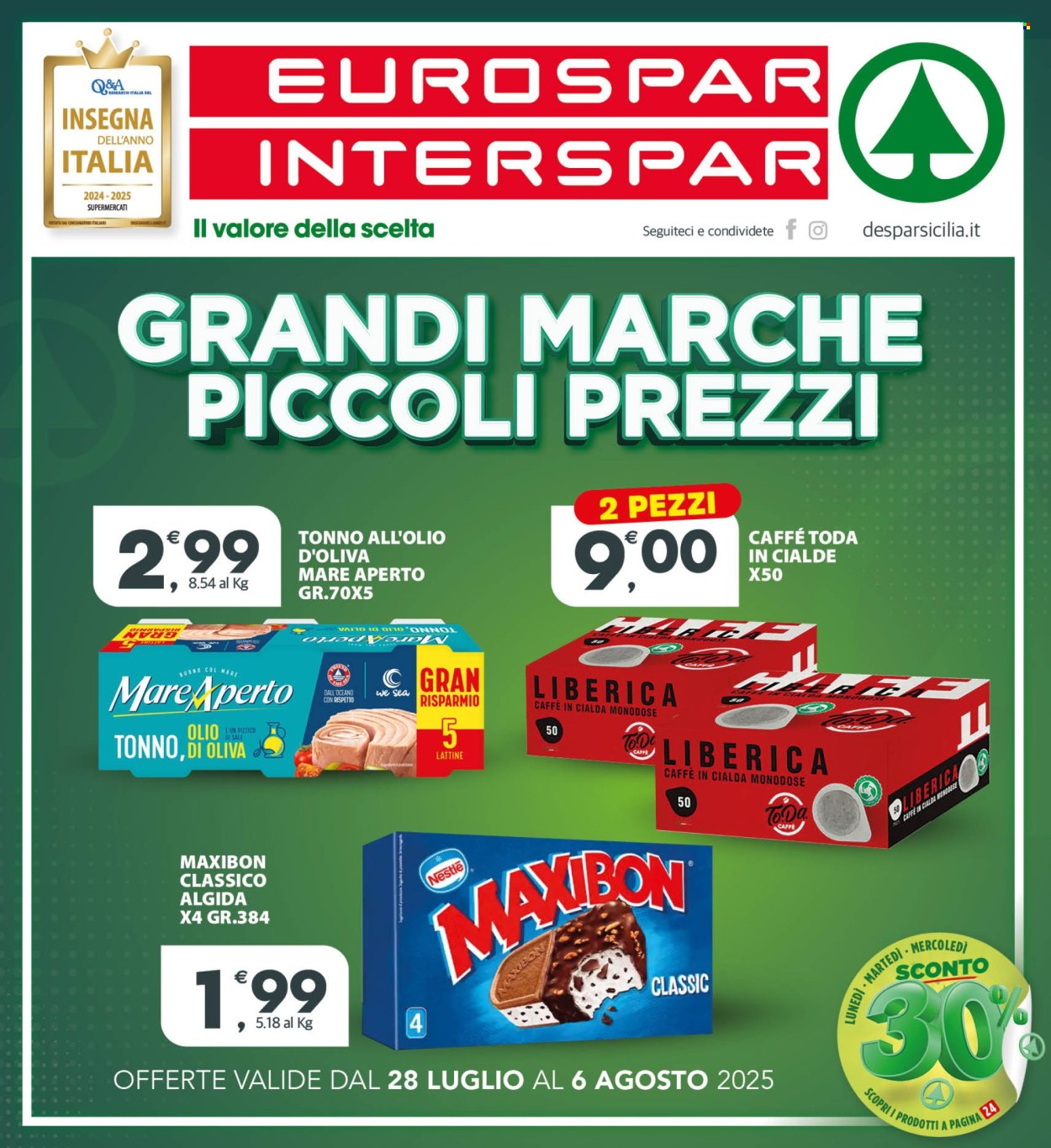 Volantino Interspar - 28/7/2025 - 6/8/2025. Pagina 1