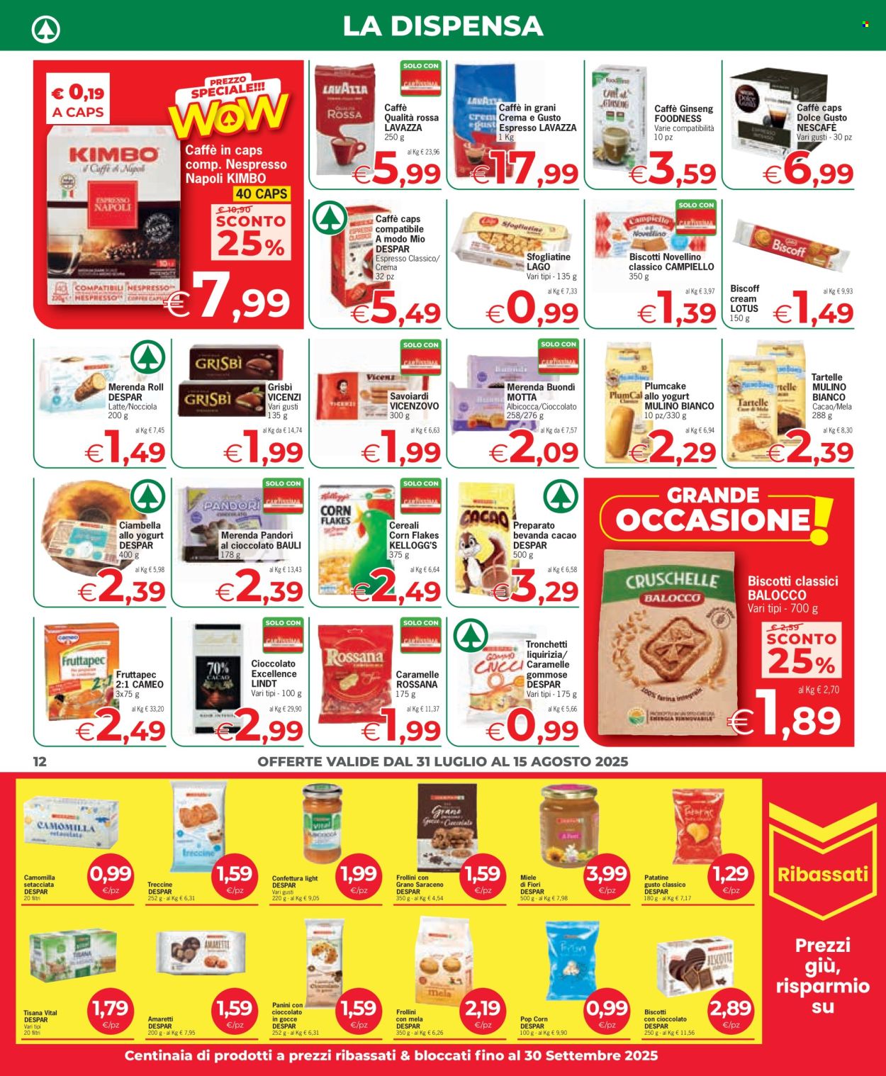 Volantino Despar - 31/7/2025 - 15/8/2025. Pagina 12
