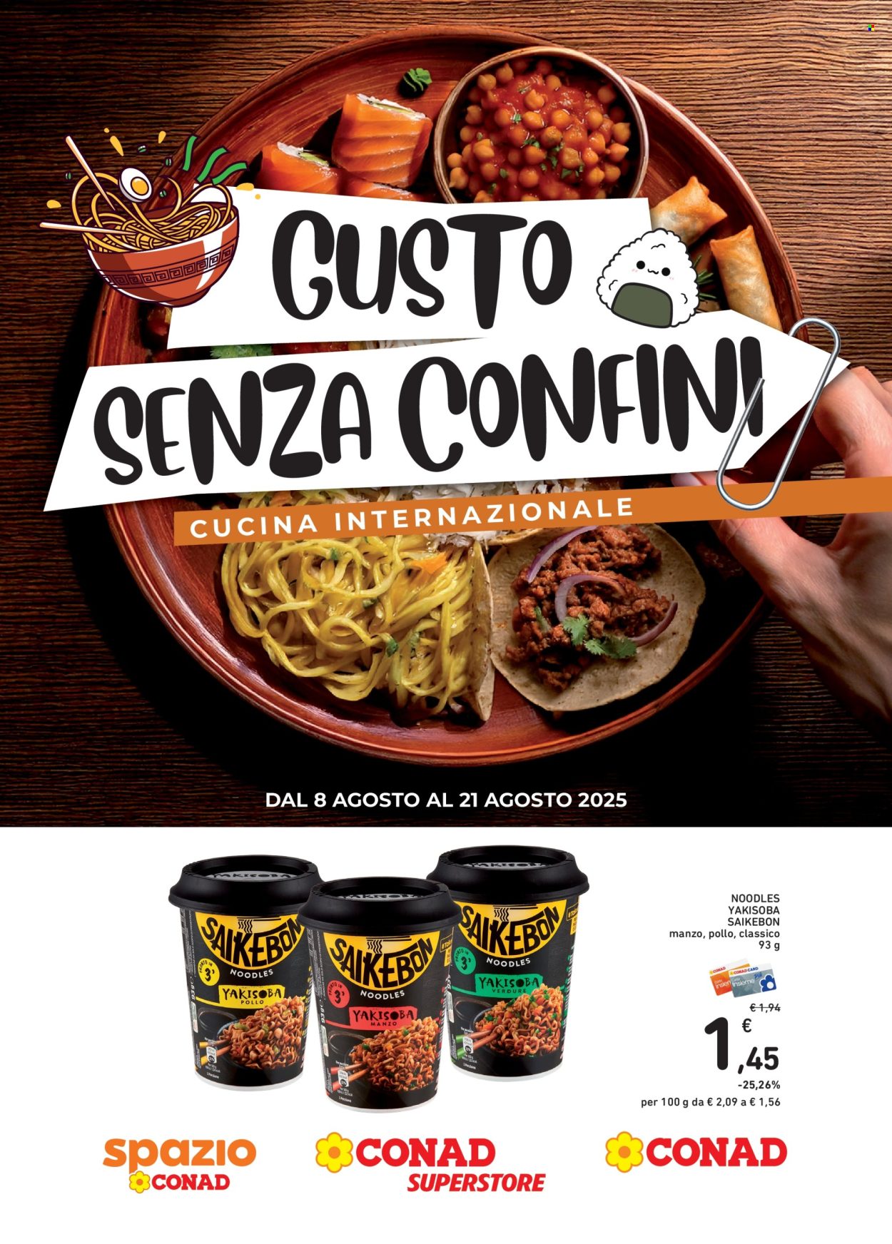 Leták Conad - 8.8.2025 - 21.8.2025. Strana 1