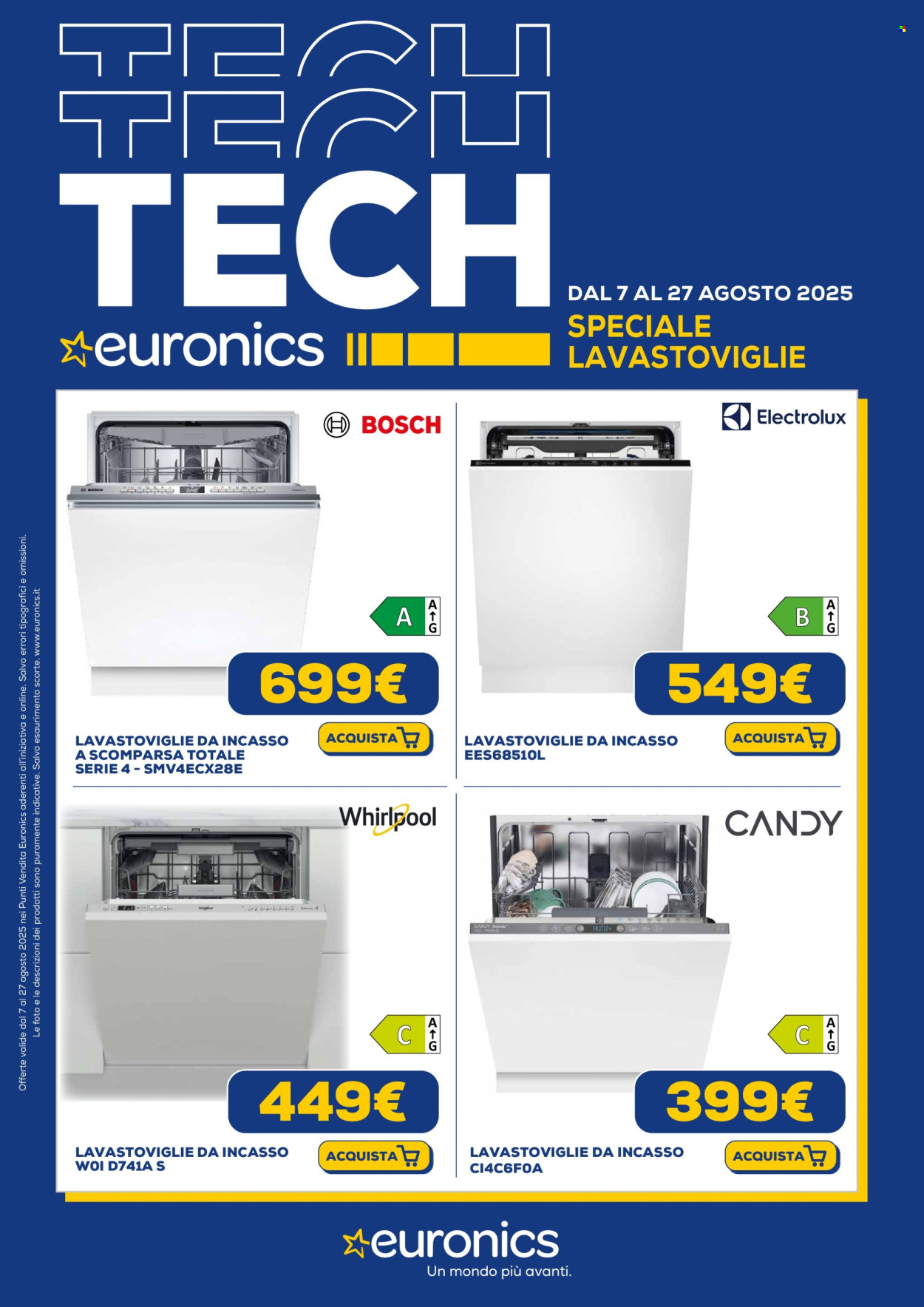 Volantino Euronics - 7/8/2025 - 27/8/2025. Pagina 1