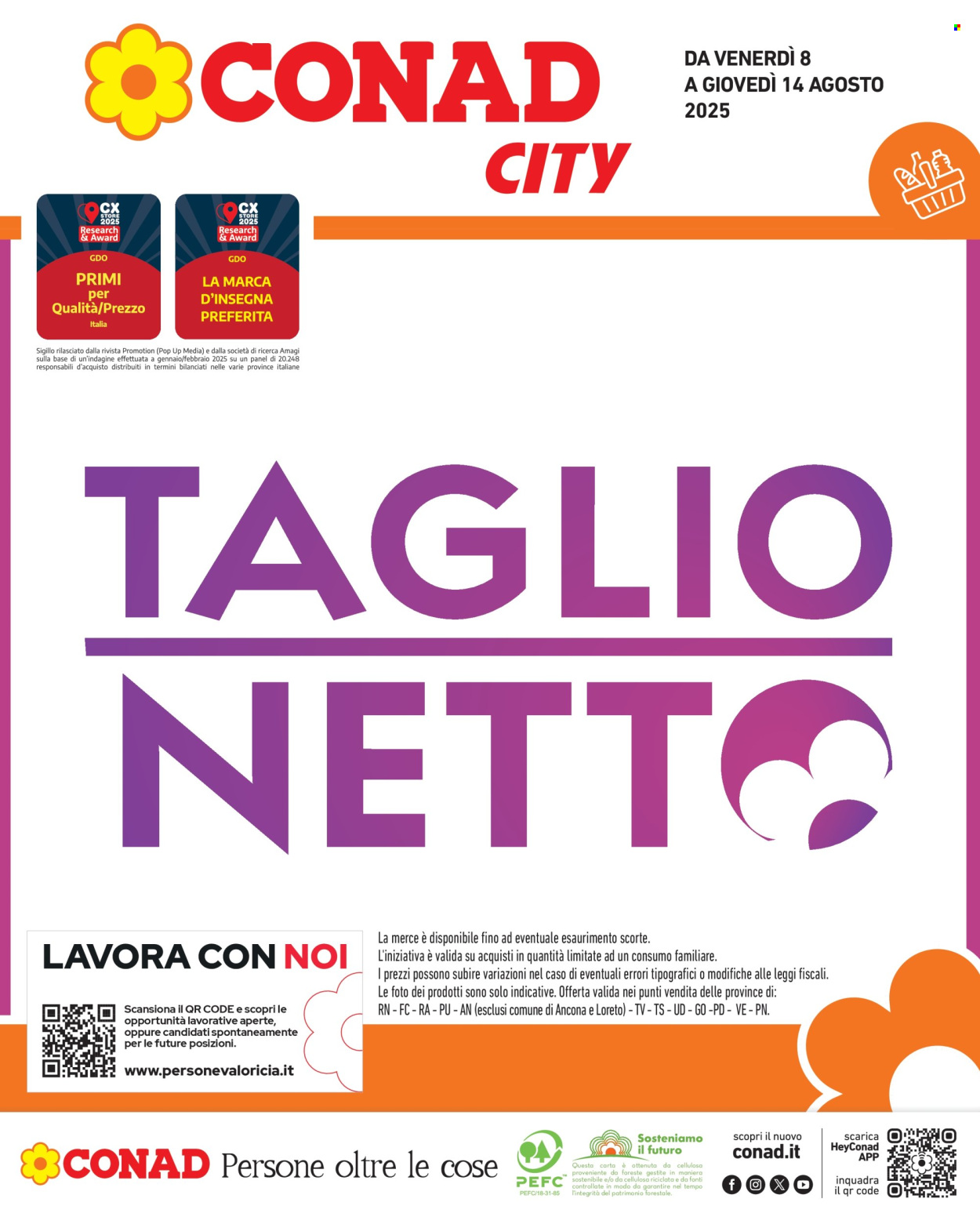 Leták Conad - 8.8.2025 - 14.8.2025. Strana 1