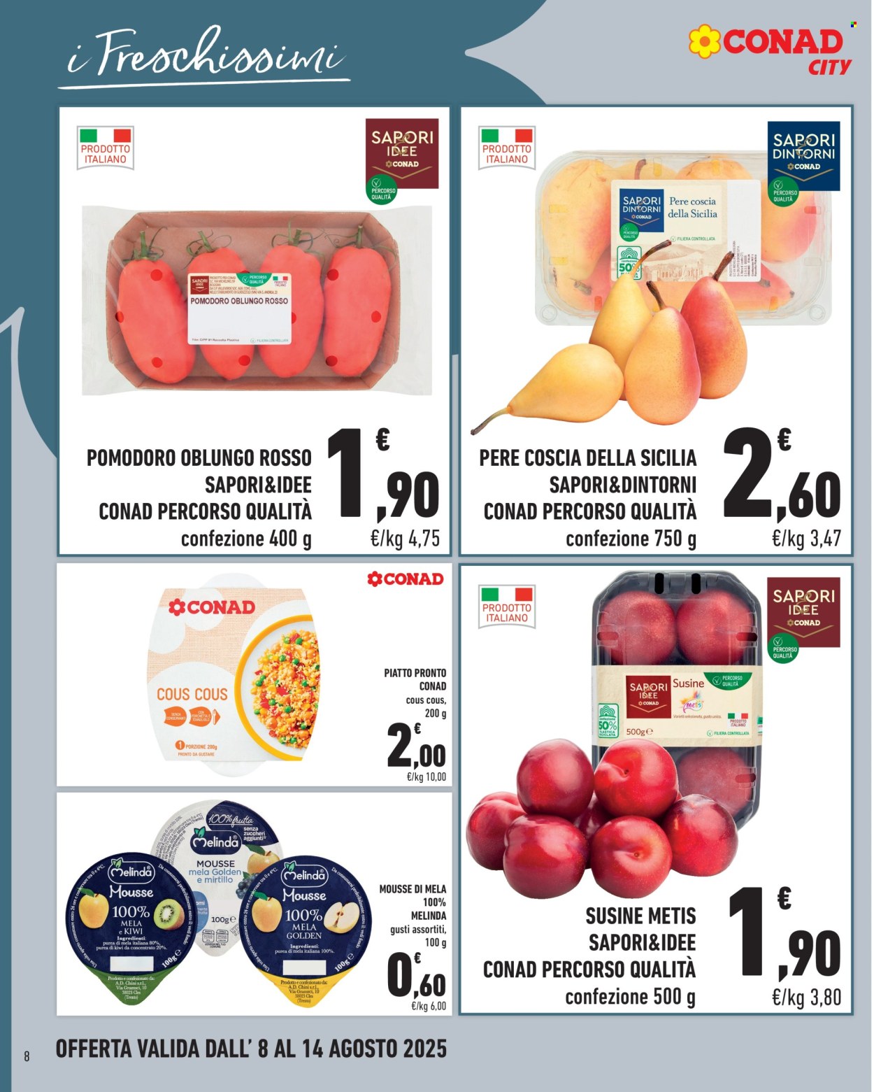 Volantino Conad - 8/8/2025 - 14/8/2025. Pagina 8