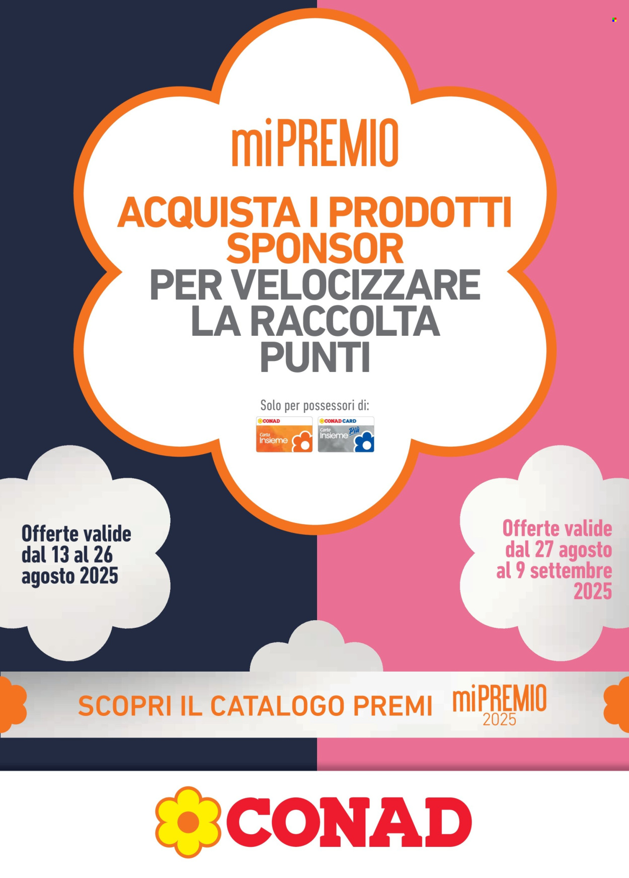 Volantino Conad - 13/8/2025 - 9/9/2025. Pagina 1