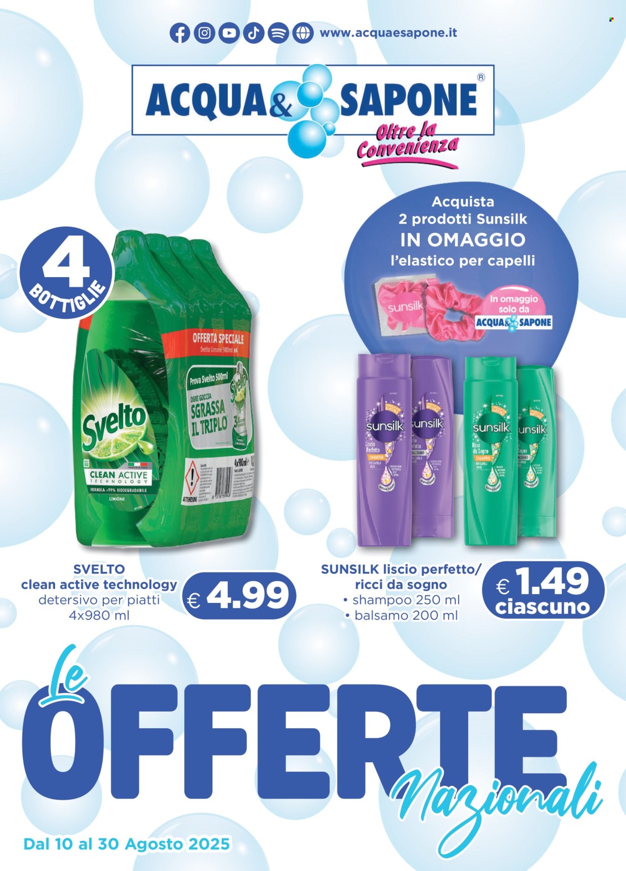 Volantino Acqua & Sapone - 10/8/2025 - 30/8/2025. Pagina 1