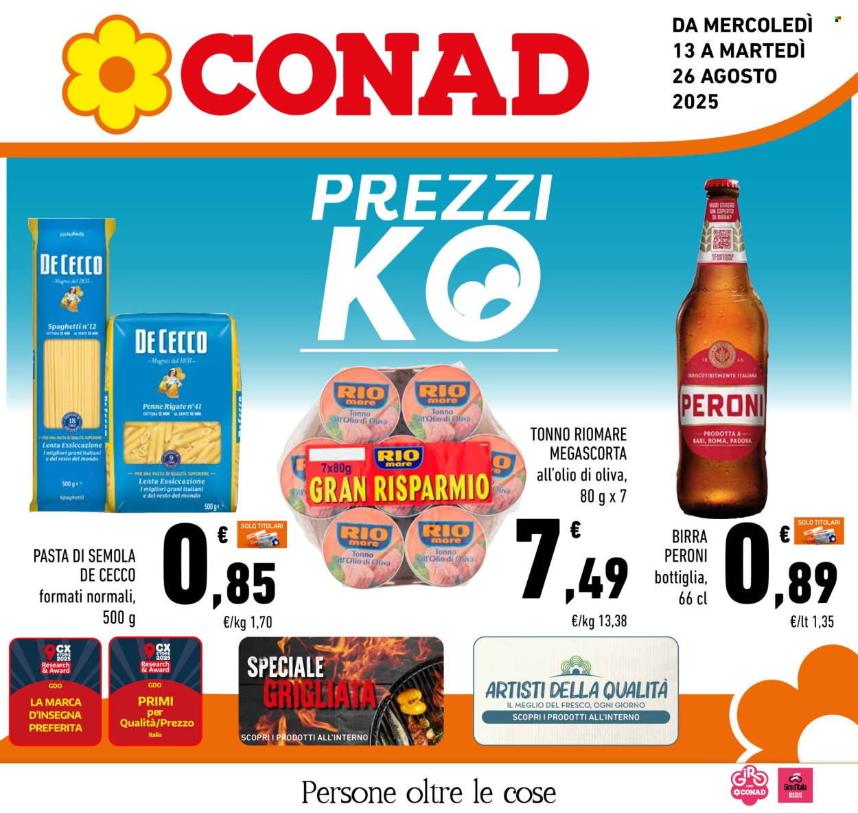Leták Conad - 13.8.2025 - 26.8.2025. Strana 1