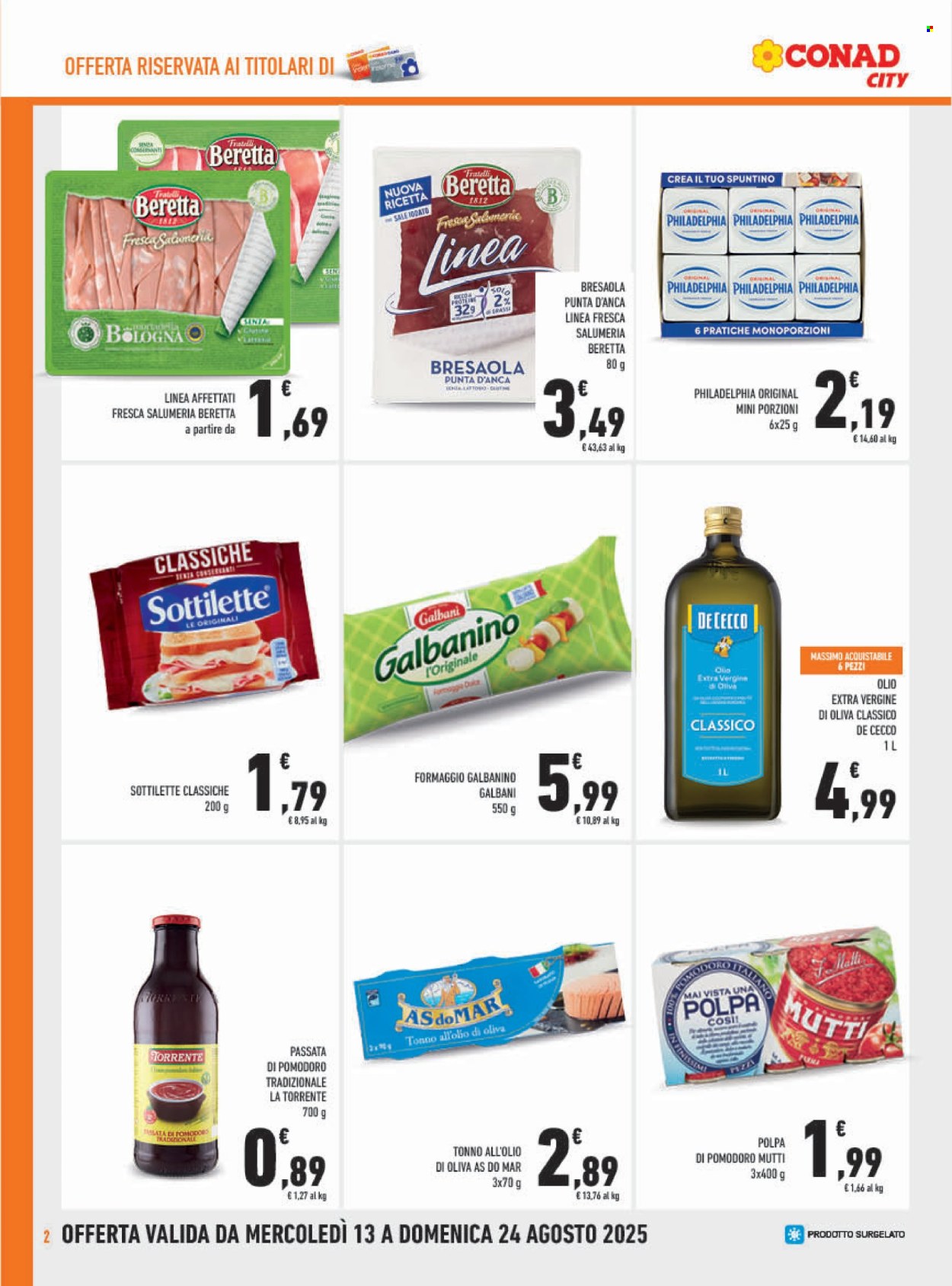 Leták Conad - 13.8.2025 - 24.8.2025. Strana 2
