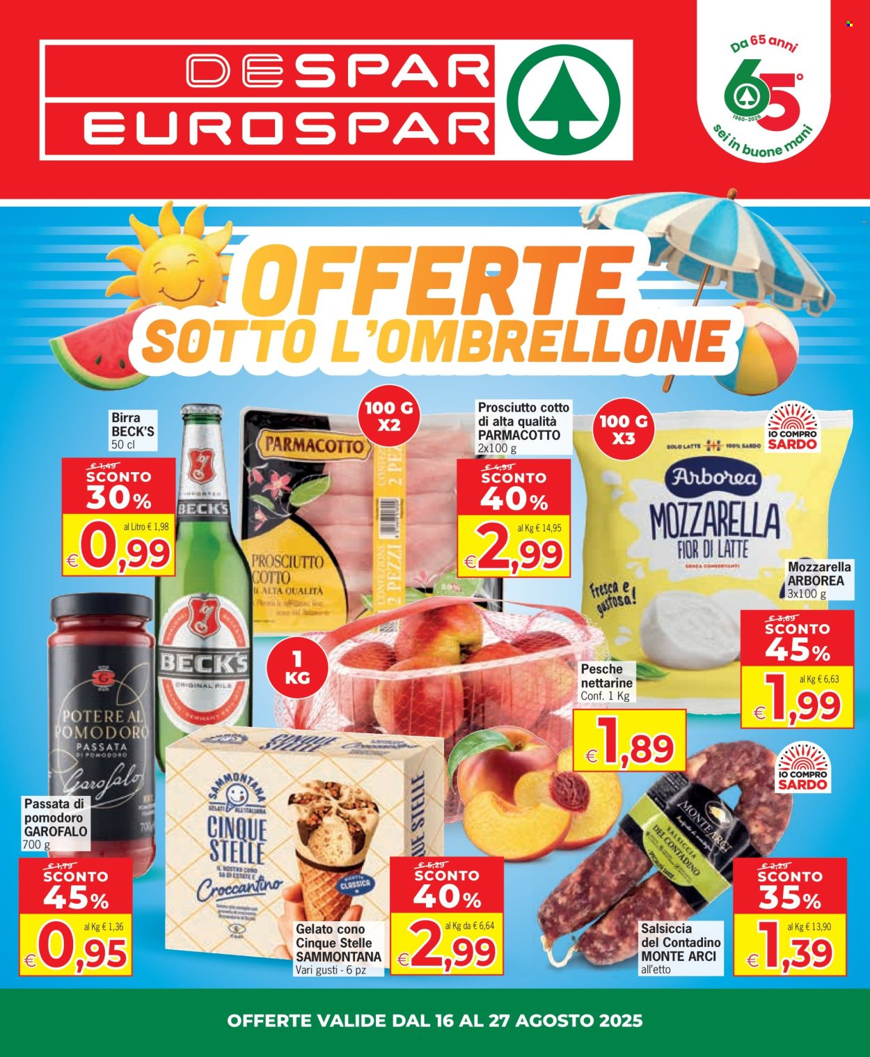 Volantino Eurospar - 16/8/2025 - 27/8/2025. Pagina 1